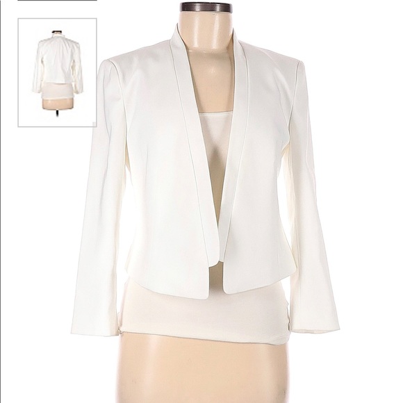 Ann Taylor White Power Short Blazer - Picture 2 of 5